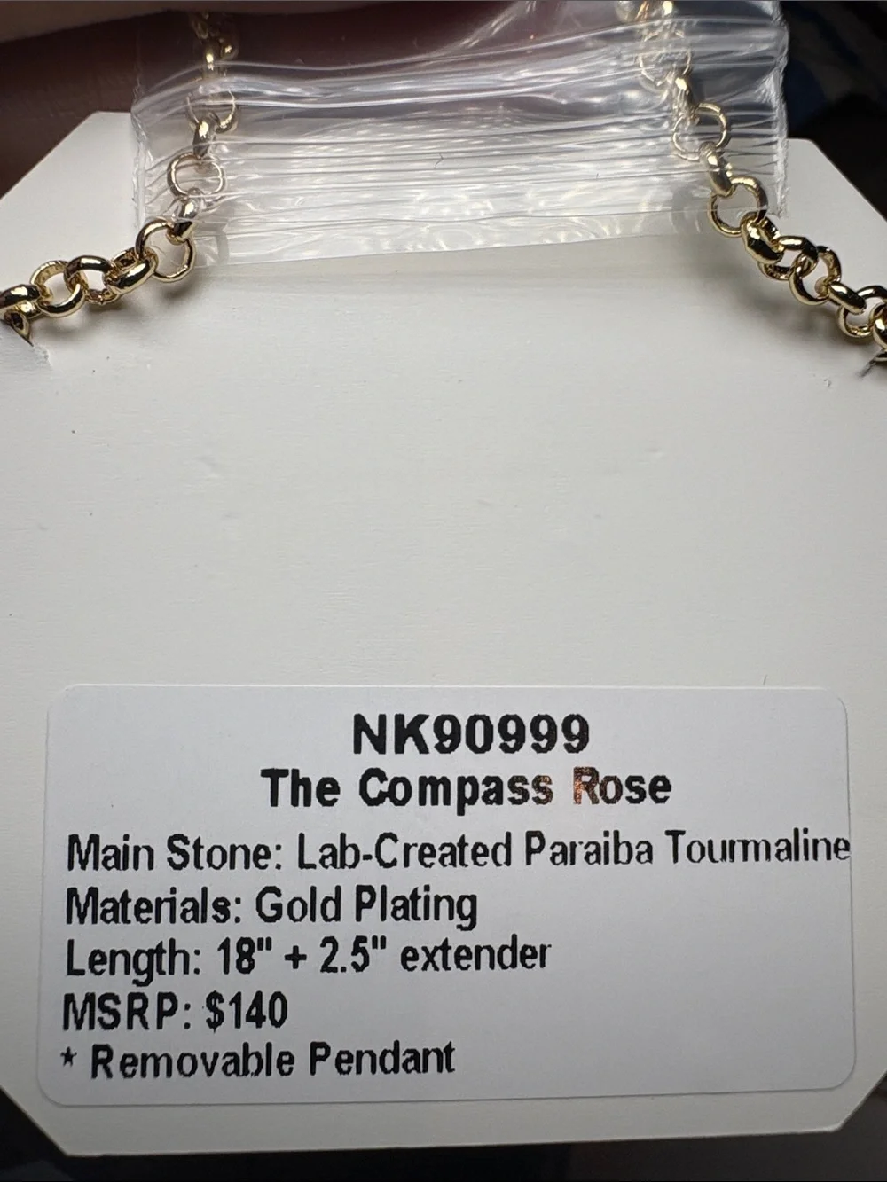 Bomb Party - OG Necklace - The Compass Rose - Paraiba Tourmaline - Gold